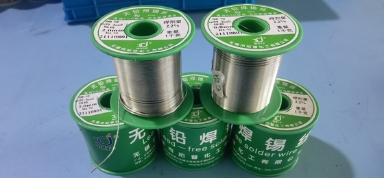 Sn99.3Cu0.7 무연 땜납 철사 225 Deg Rosin 핵심 할로겐 자유로운 낮은 잔류물
